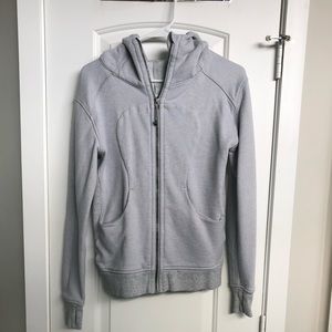 Grey Lululemon zip-up hoodie